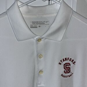 Nike Stanford Cardinals Basketball Team Issue Tour Performance Golf Polo Shirt